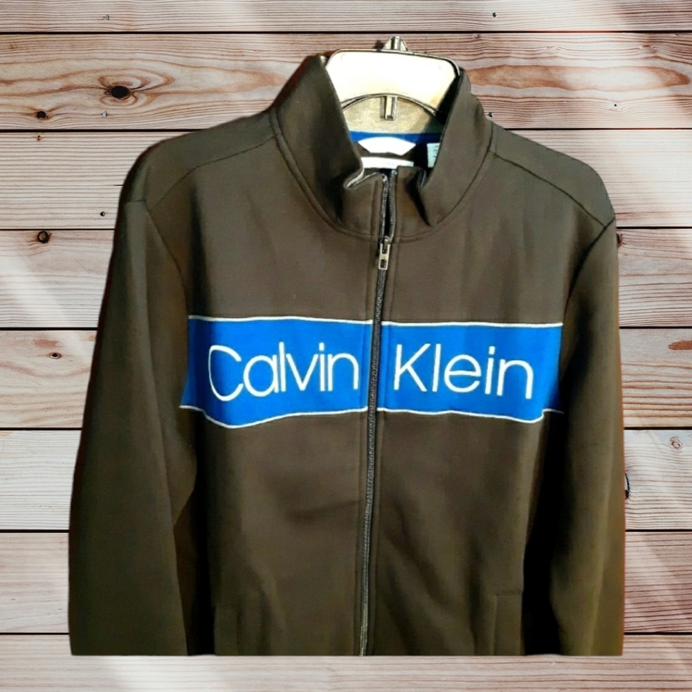 Calvin klein black and blue zip up size large